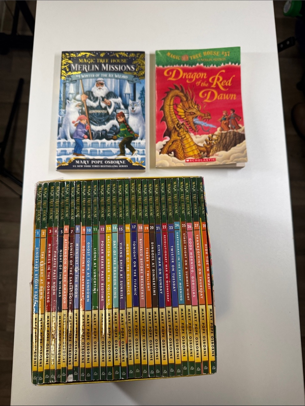 Magic Tree House book set with 2 extra Mary Pope Osborne books.